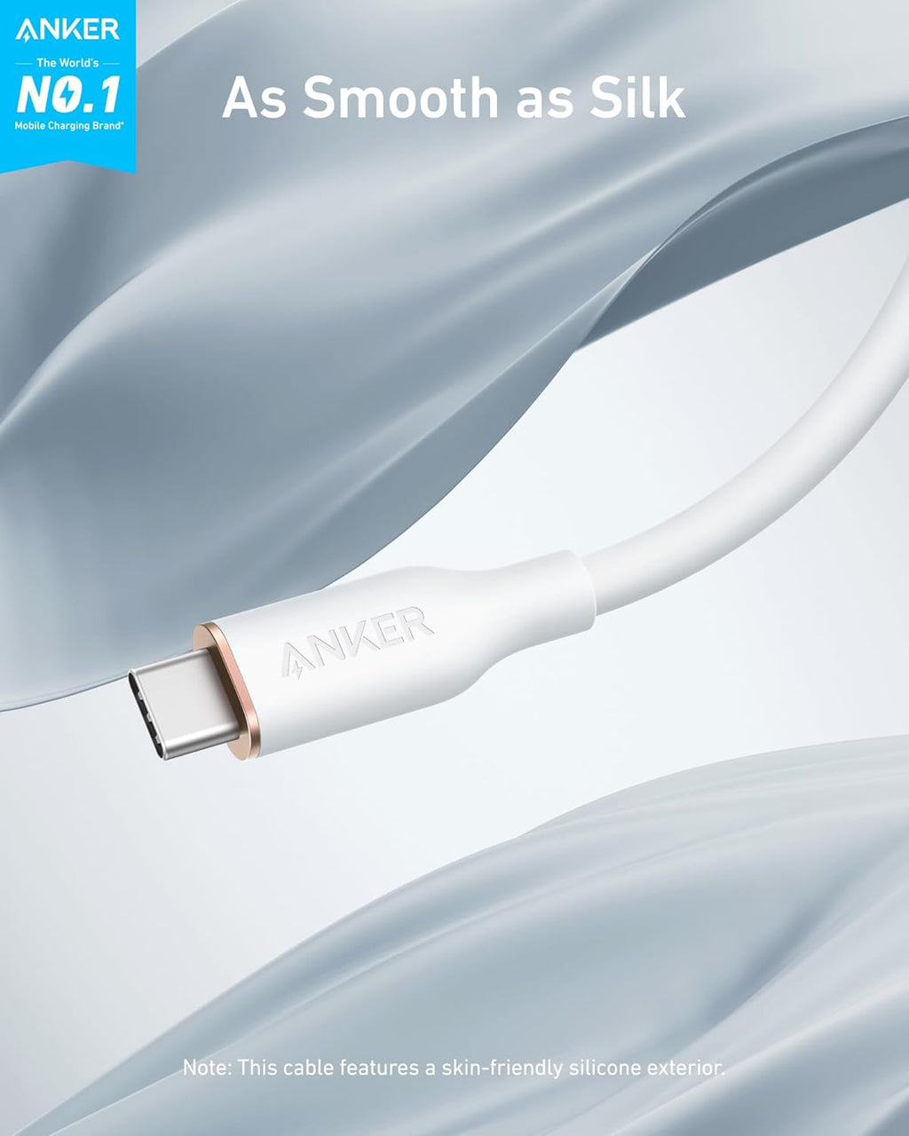 643 USB-C to USB-C Cable (Flow, Silicone, 240W, 2-Pack, Midnight Black) M0