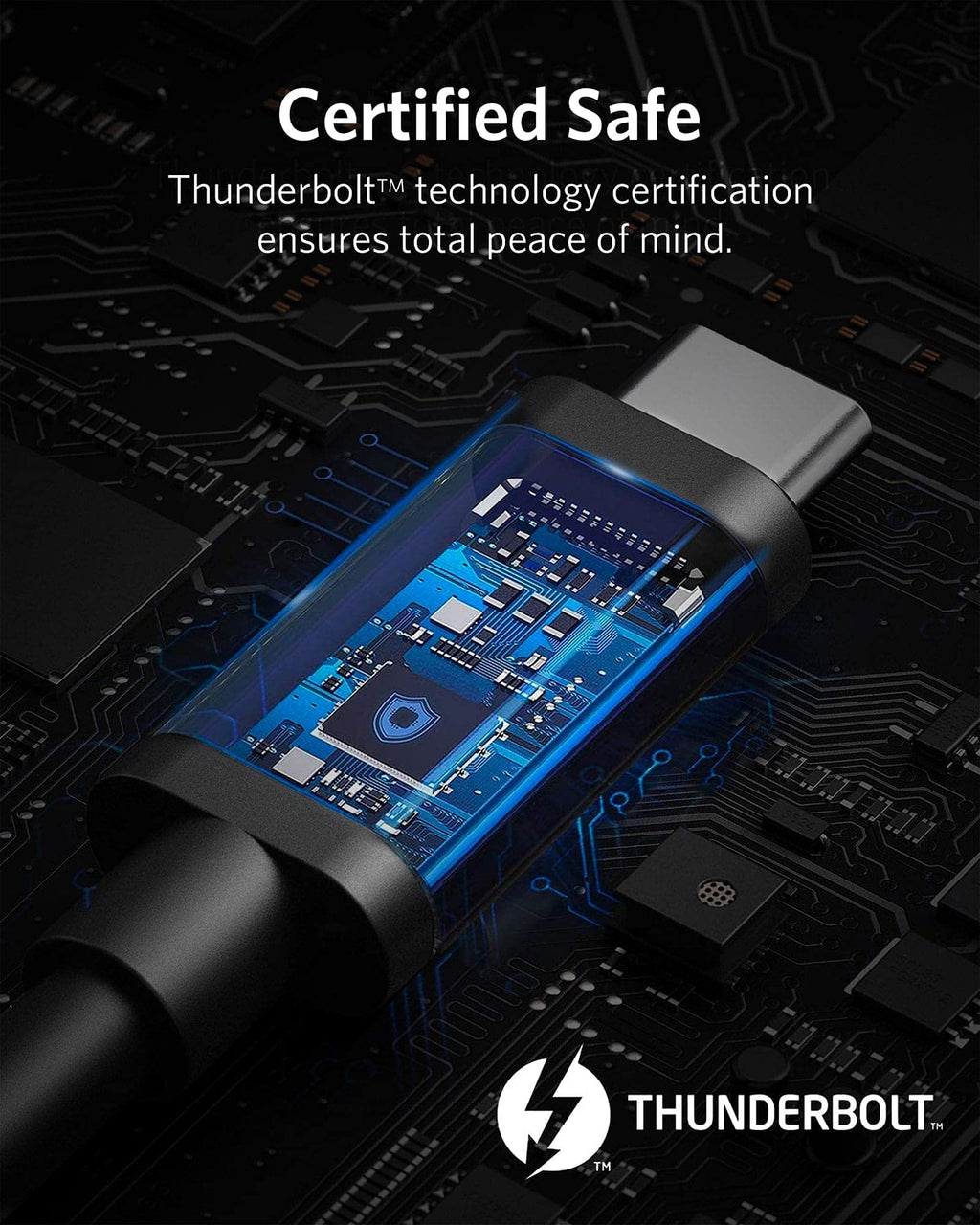 Refurbished USB-C to USB-C Thunderbolt 4 100W Cable (2.3 ft) C5