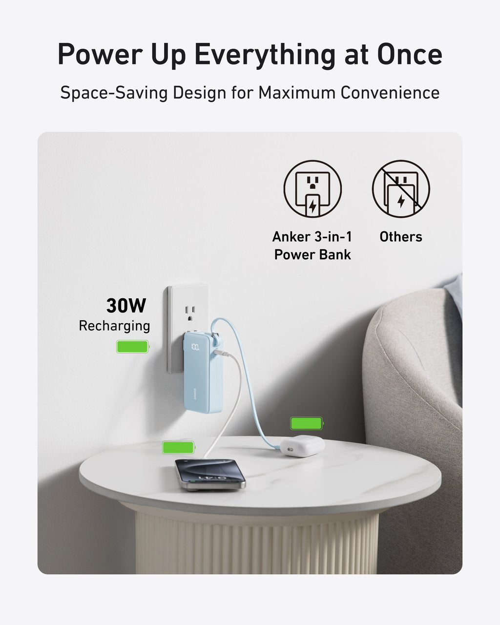 Power Bank (10K, Fusion, Built-In Cable) G9